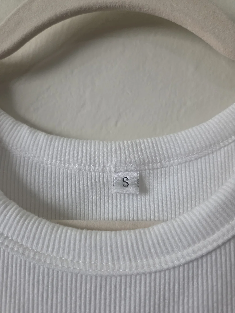 White Ribbed Racer Style Tank Top - Picture 6 of 8